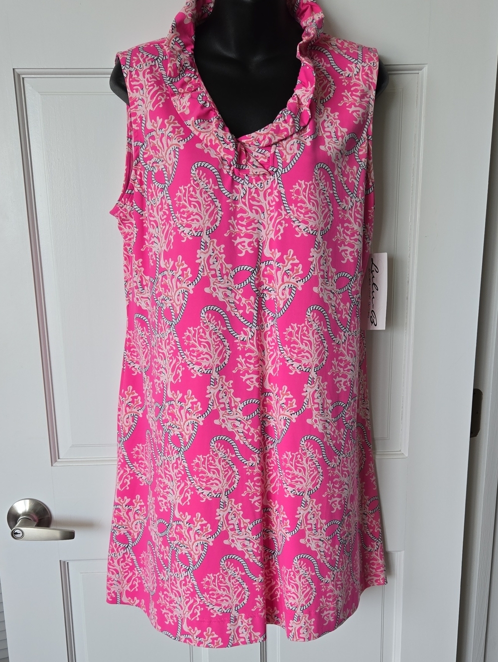 NWT Lulu-B Pink Nautucal Patterned Dress